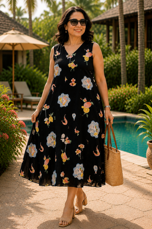 Coastal Crush Printed Dress With Pockets
