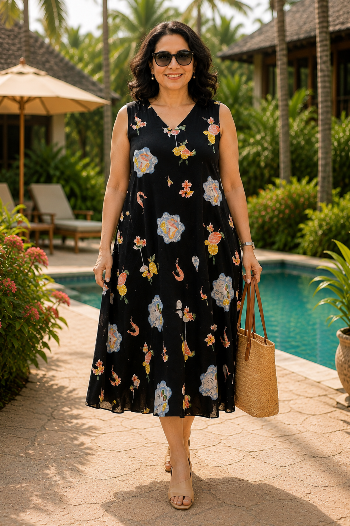 Coastal Crush Printed Dress With Pockets