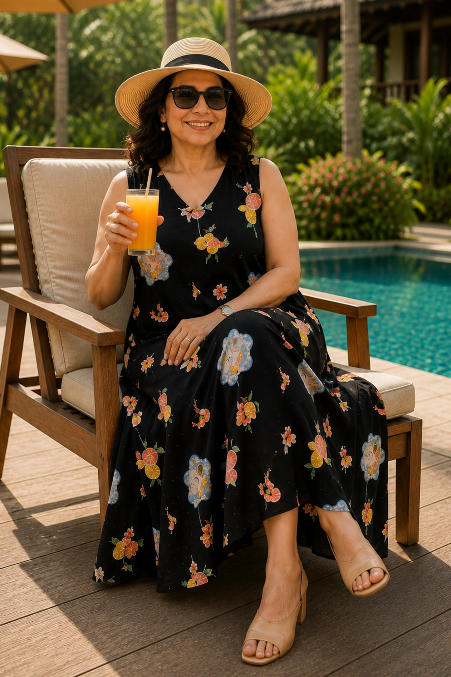 Coastal Crush Printed Dress With Pockets