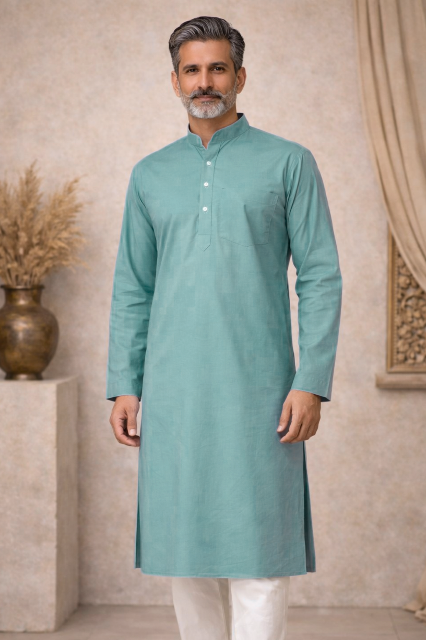 Cobalt Blue Cotton Kurta Pajama