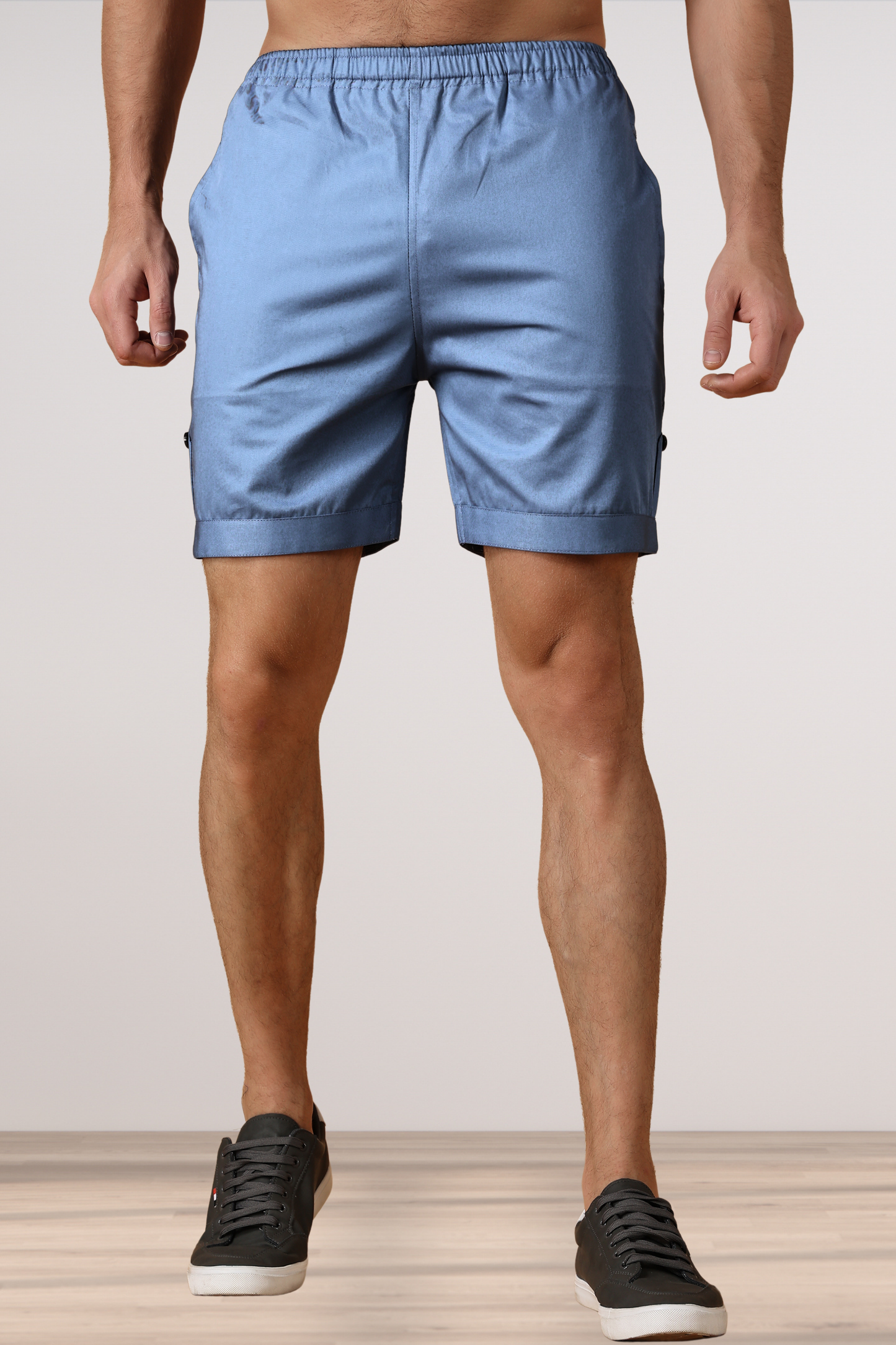 Cobalt Blue Cotton Shorts