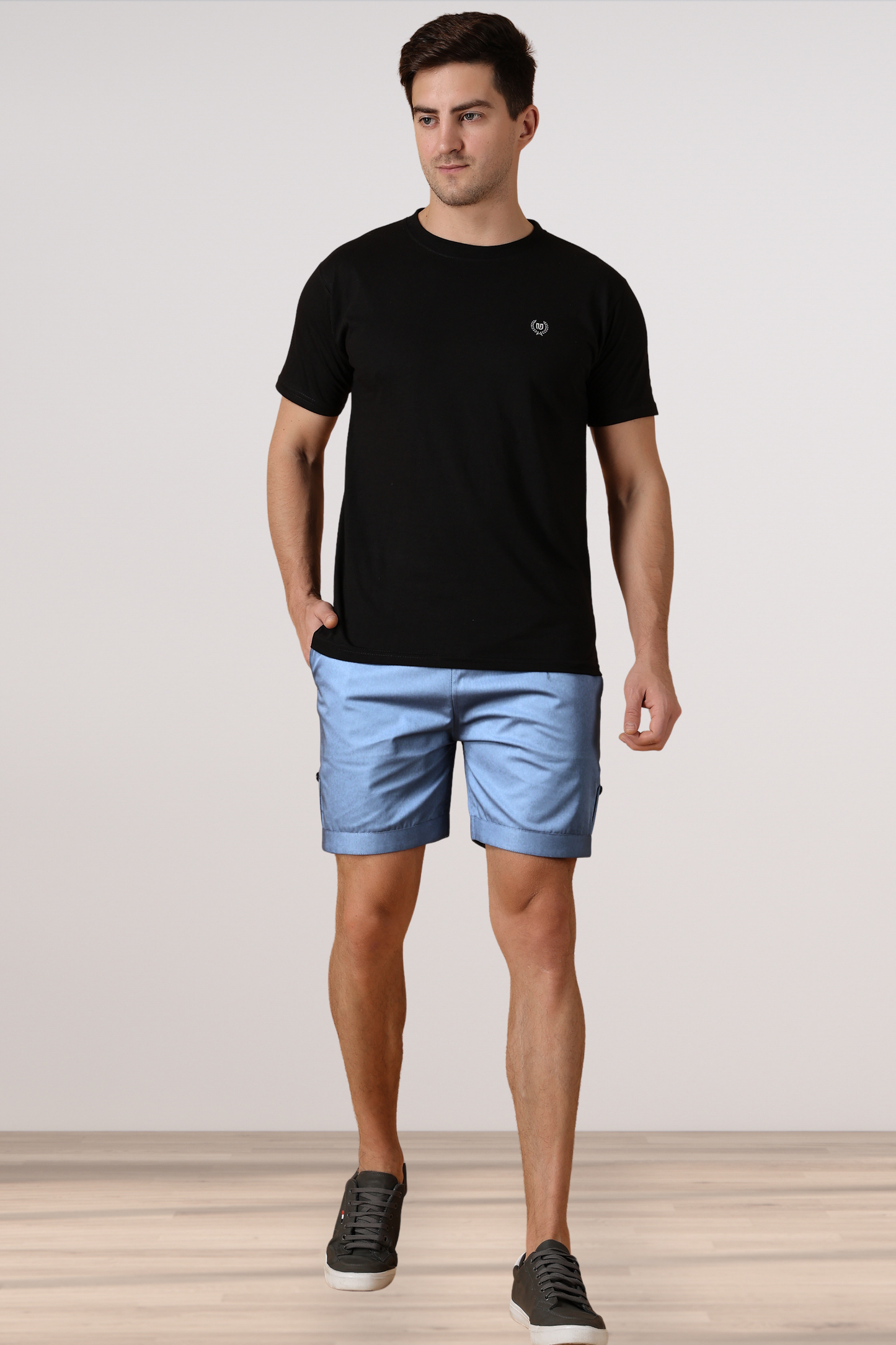 Cobalt Blue Cotton Shorts