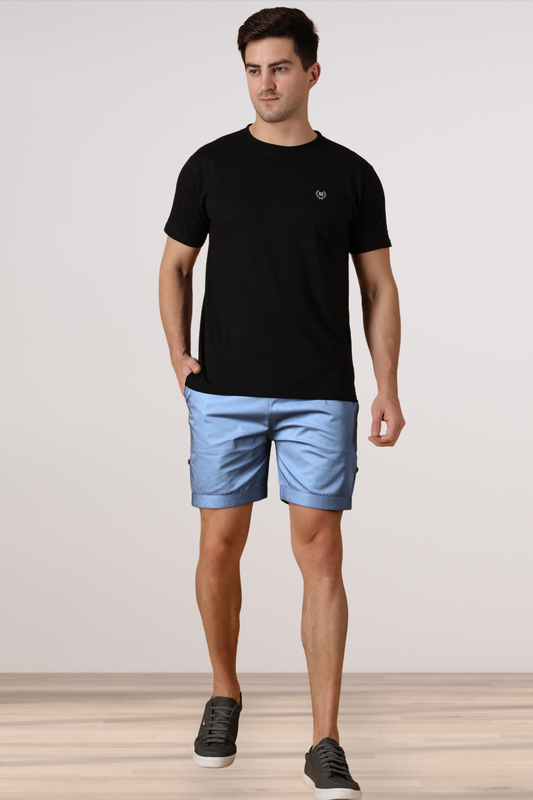 Cobalt Blue Cotton Shorts