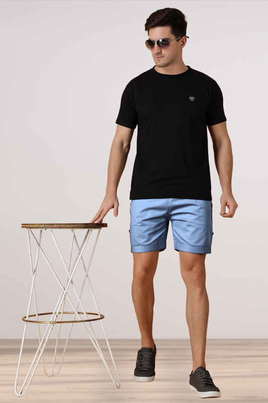 Cobalt Blue Cotton Shorts