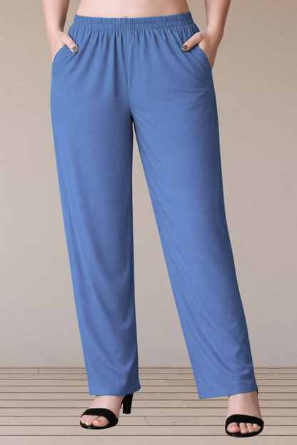 Cobalt Blue Rayon Kurti Pant