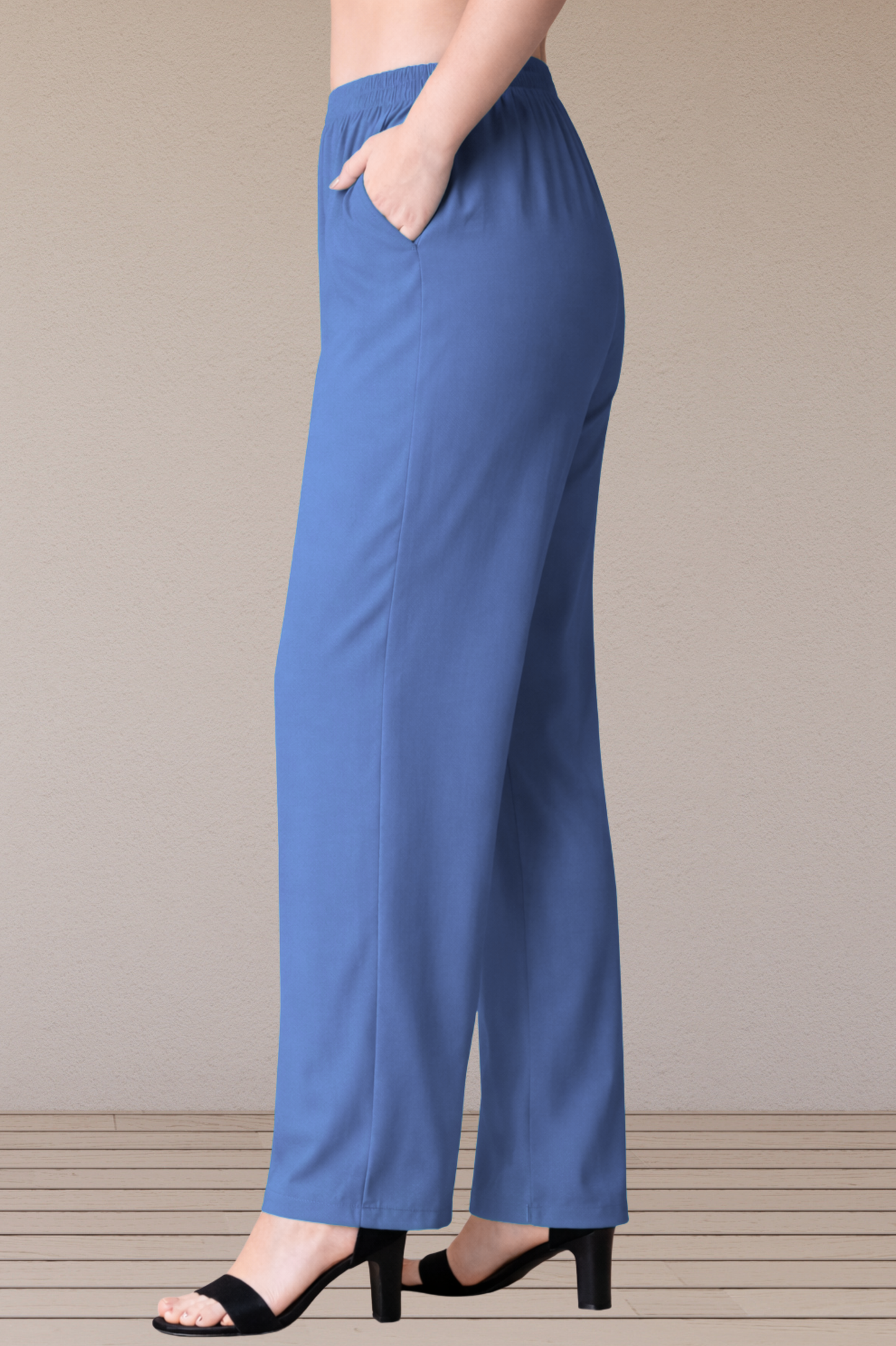 Cobalt Blue Rayon Kurti Pant