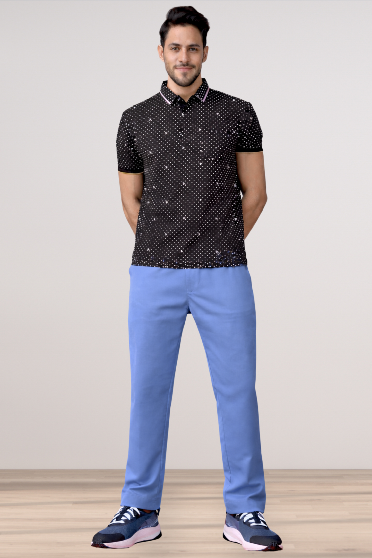 Cobalt Blue Stretch Track Pants