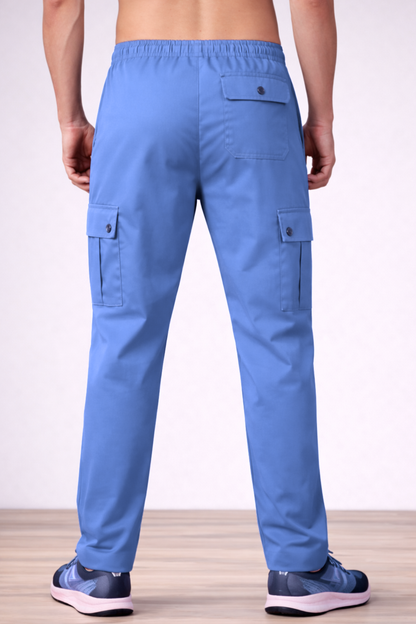 Cobalt Blue Stretch Cargo Pants
