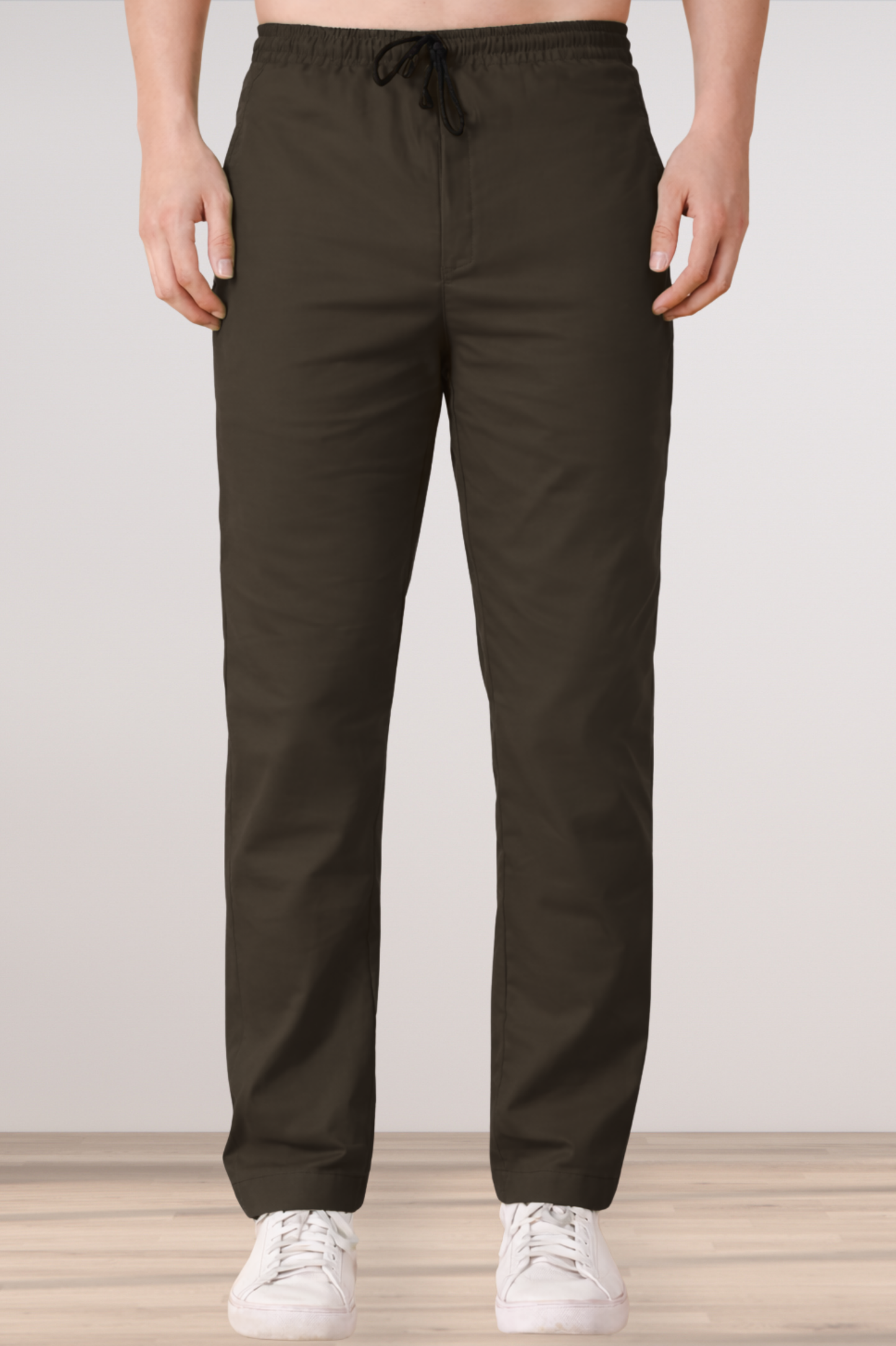 Coffee Cotton Track Pants