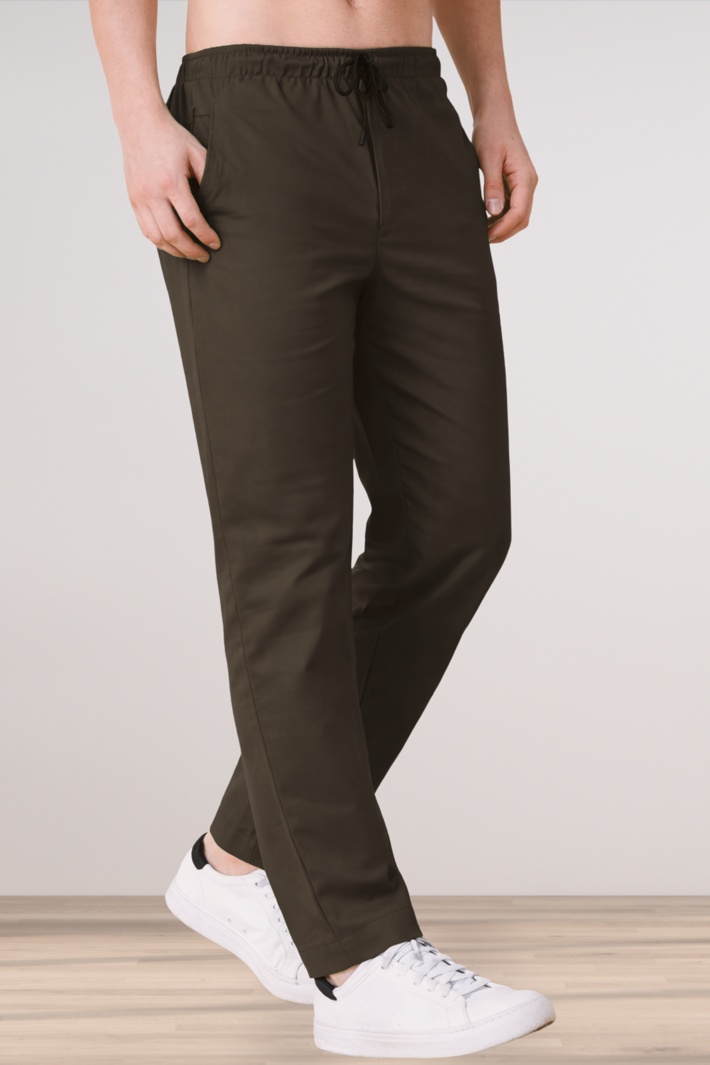 Coffee Cotton Track Pants