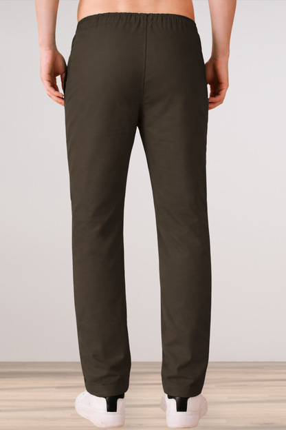 Coffee Cotton Track Pants