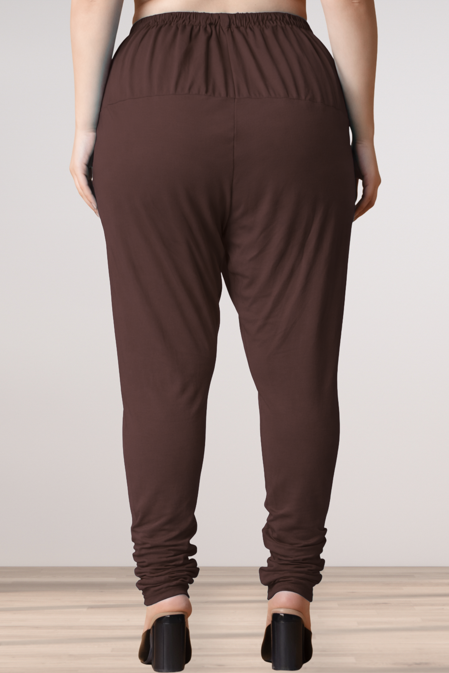 Coffee Cotton Churidar Pants