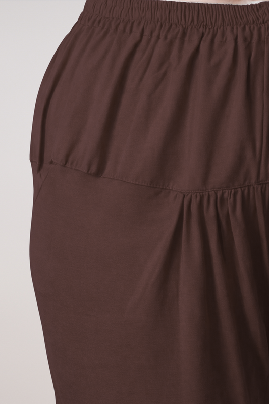 Coffee Cotton Churidar Pants