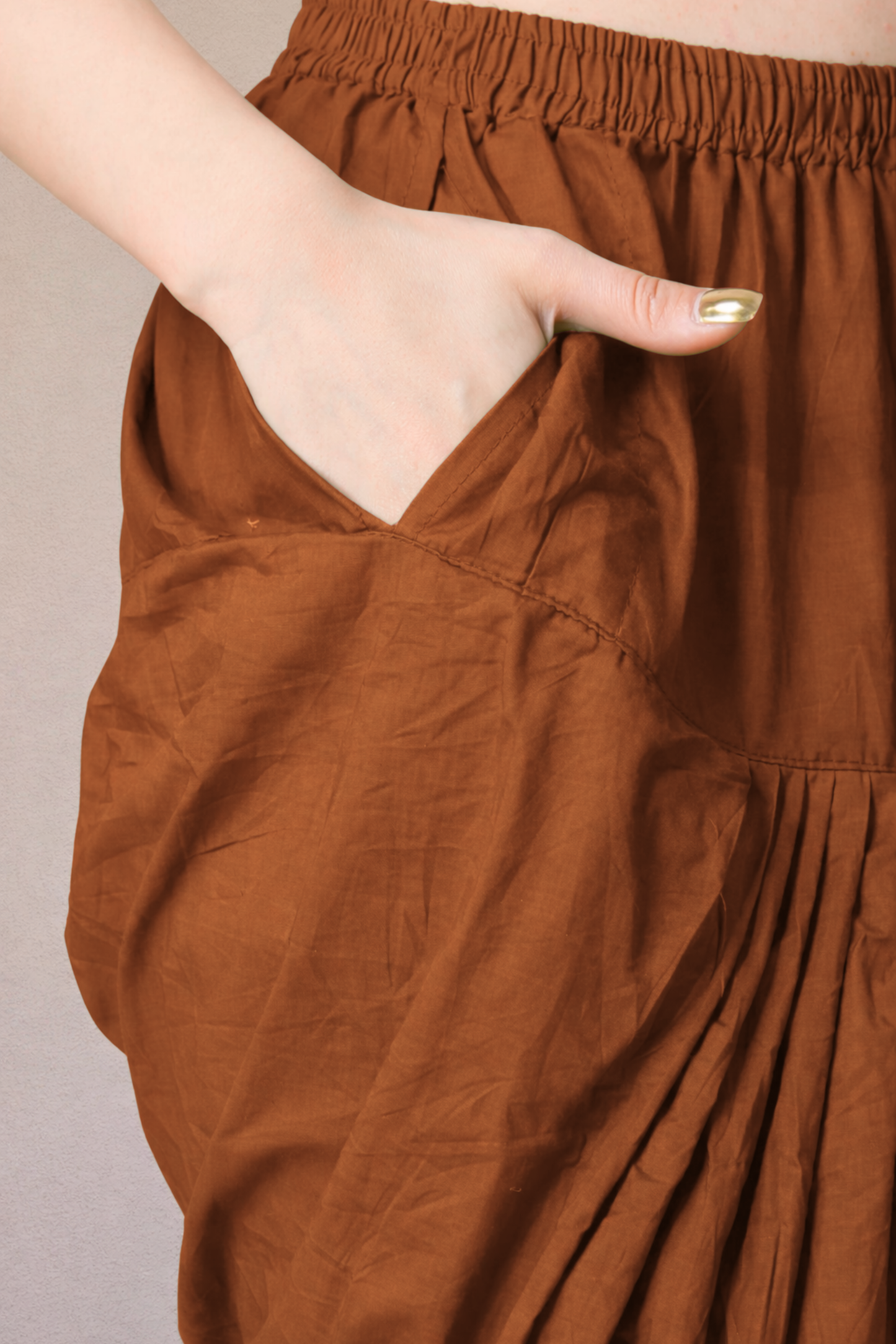 Khaki Cotton Patiala Salwar