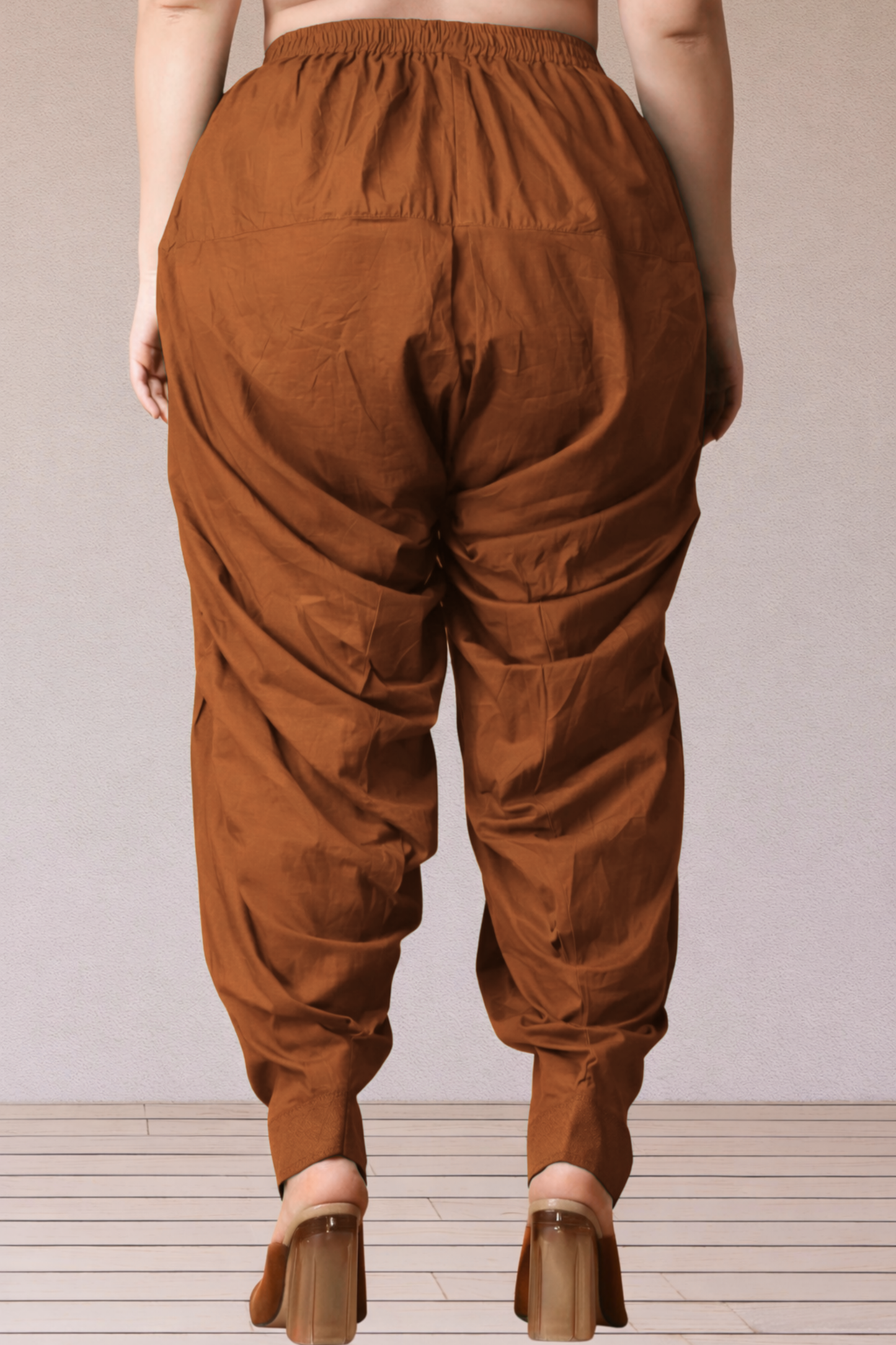 Khaki Cotton Patiala Salwar