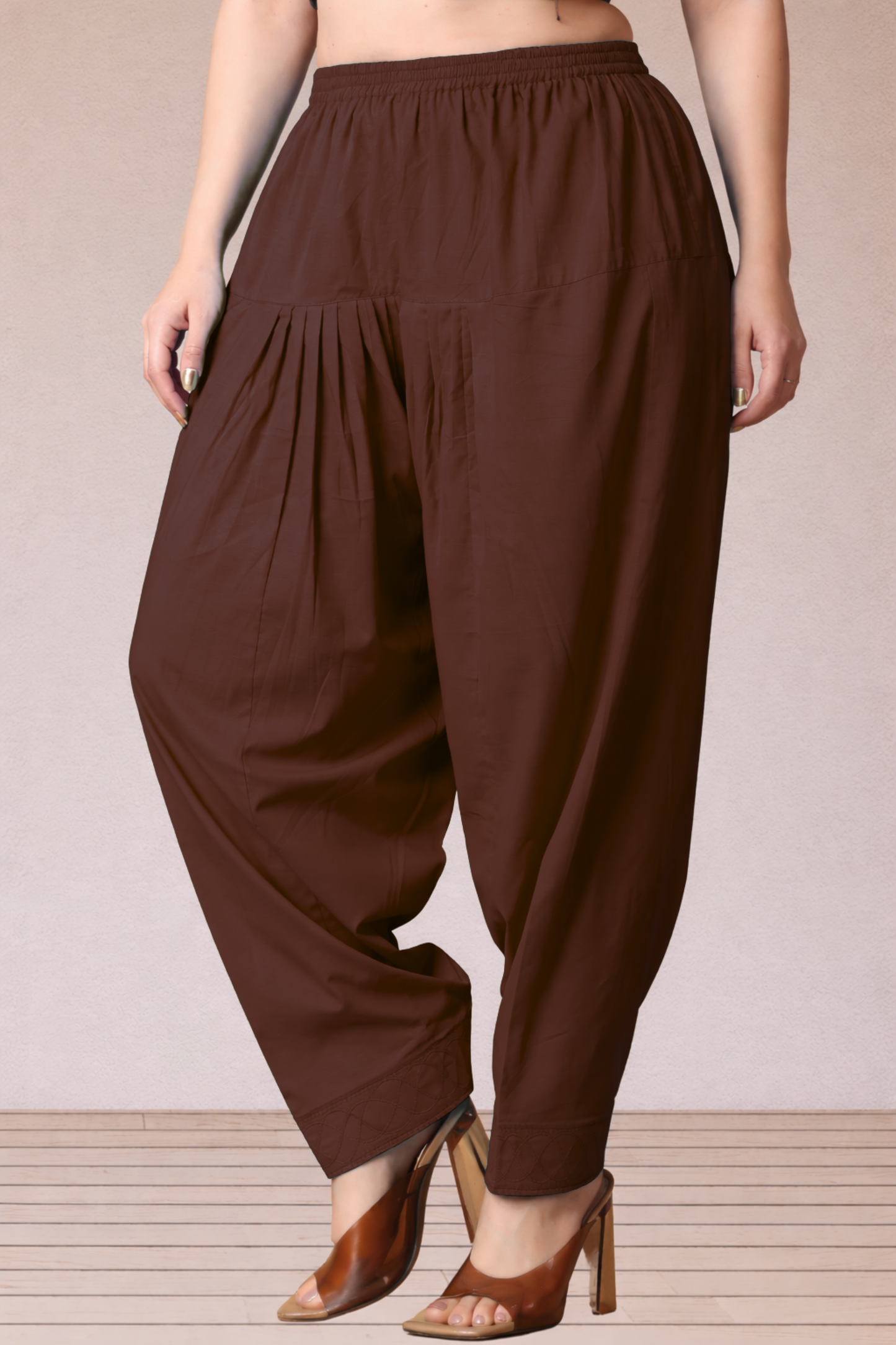 Coffee Cotton Straight Salwar