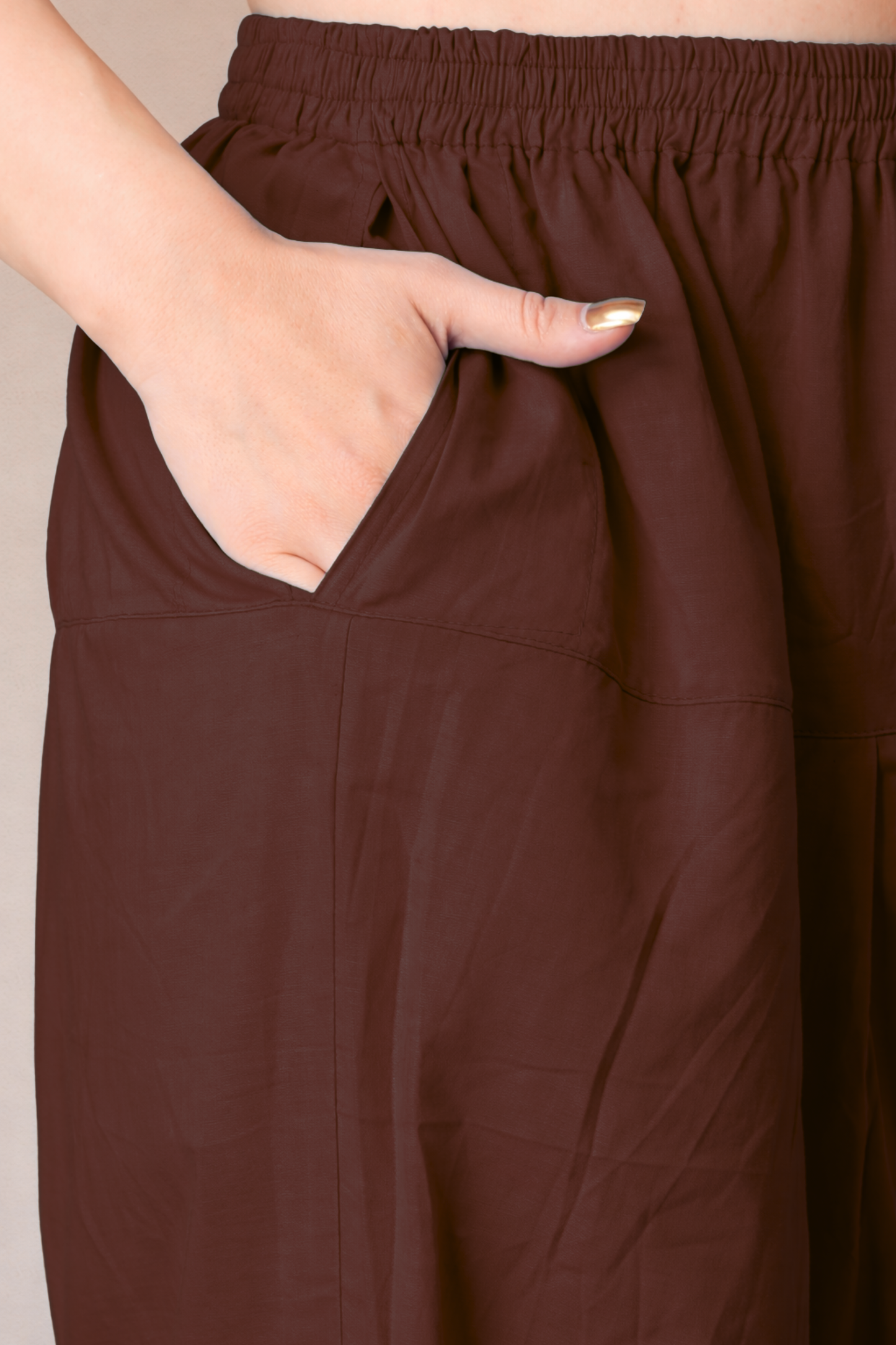 Coffee Cotton Straight Salwar