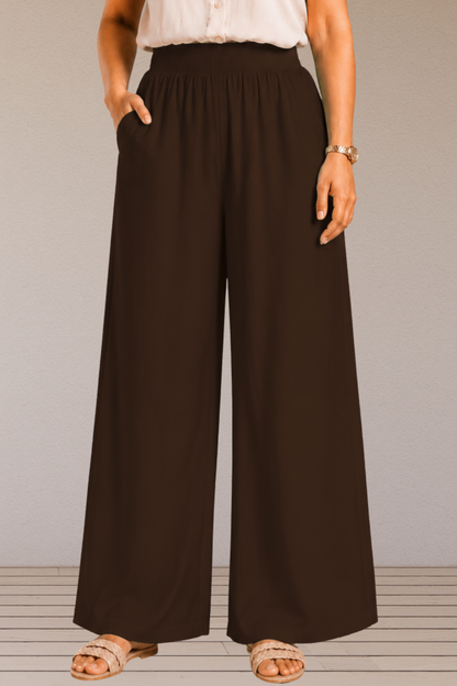 Coffee Flared Palazzo Pant