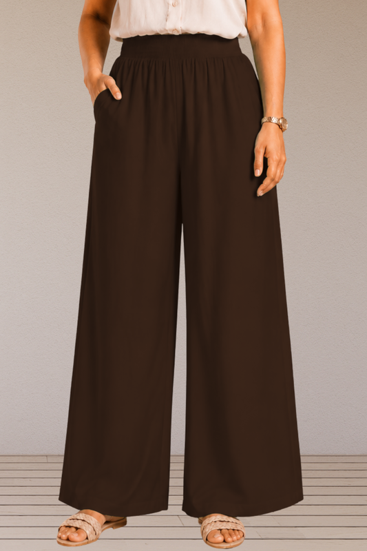 Coffee Flared Palazzo Pant