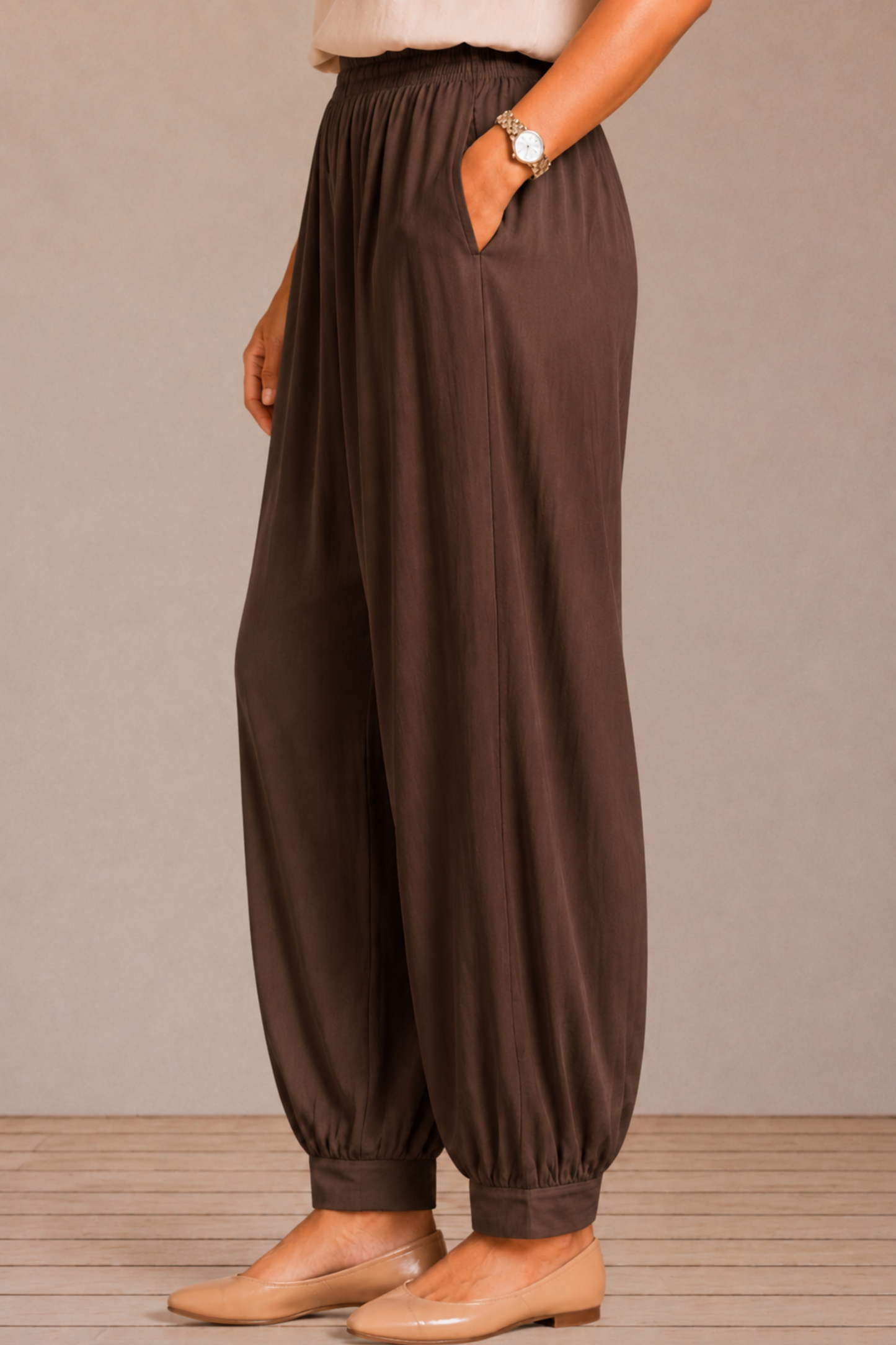 Coffee Rayon Afghani Pants