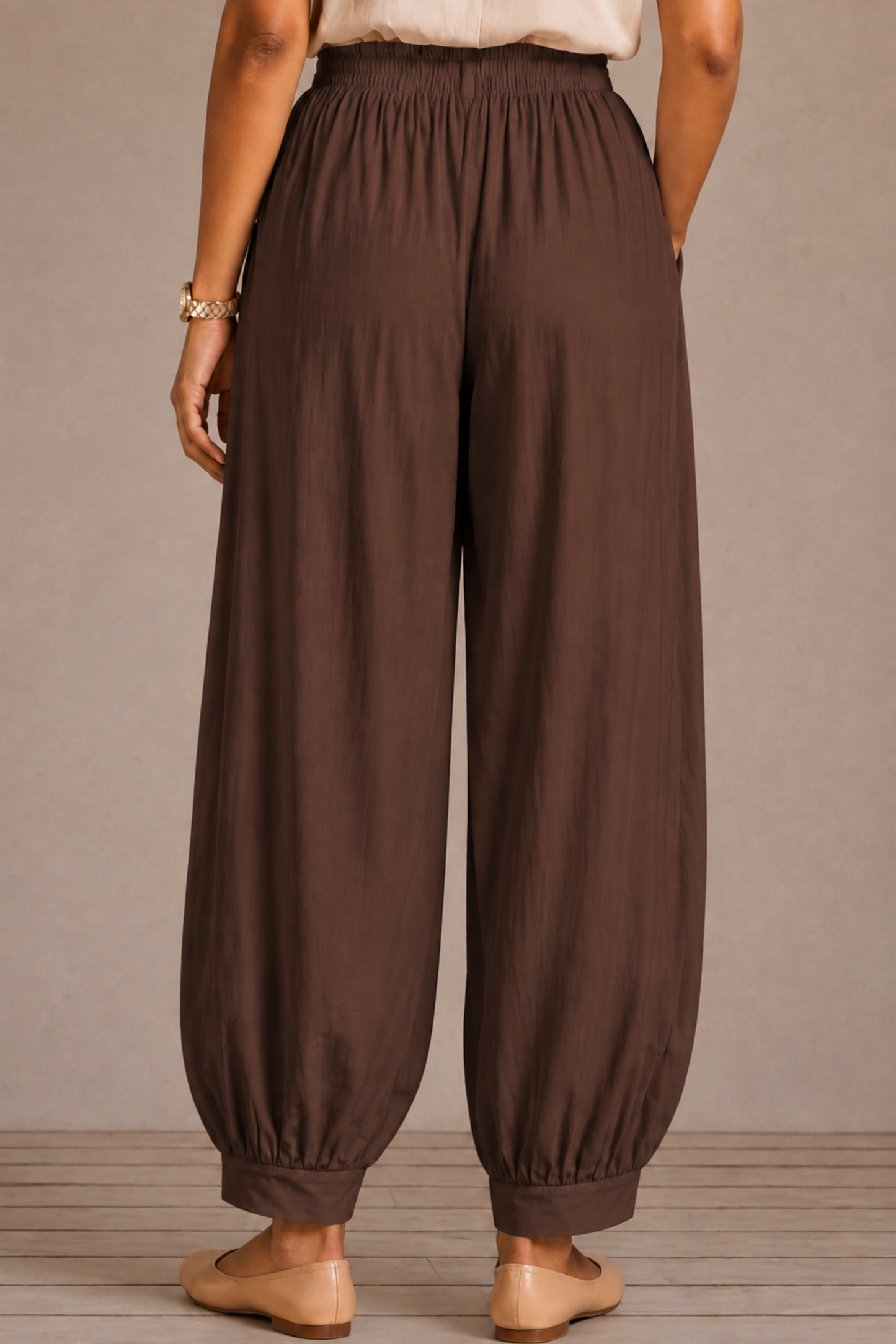 Coffee Rayon Afghani Pants