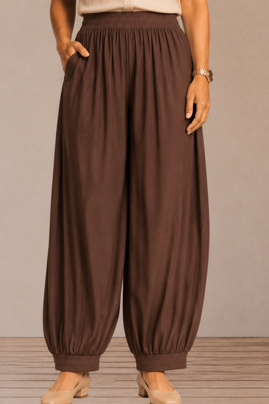 Coffee Rayon Afghani Pants