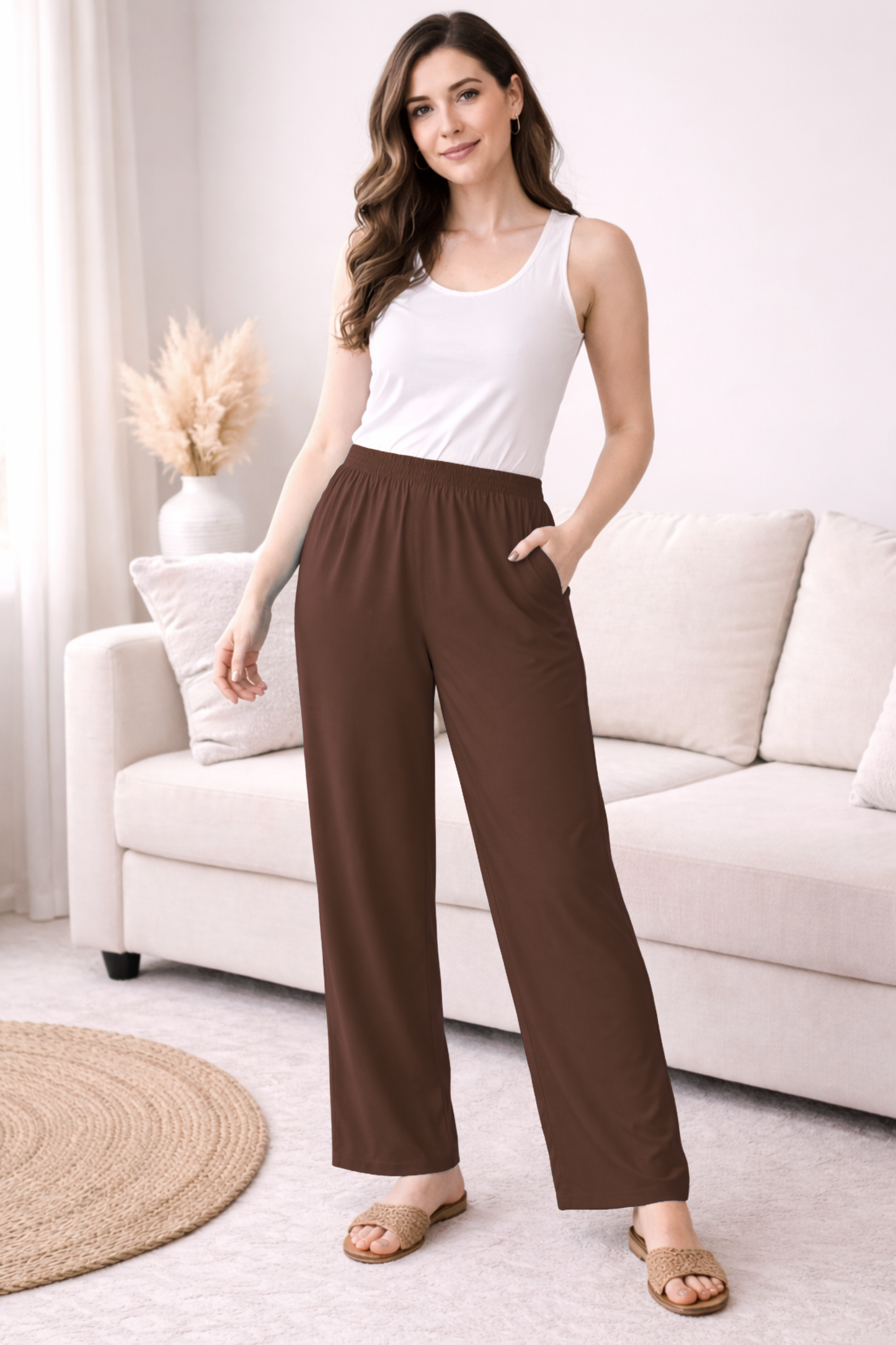 Coffee Rayon Kurti Pant