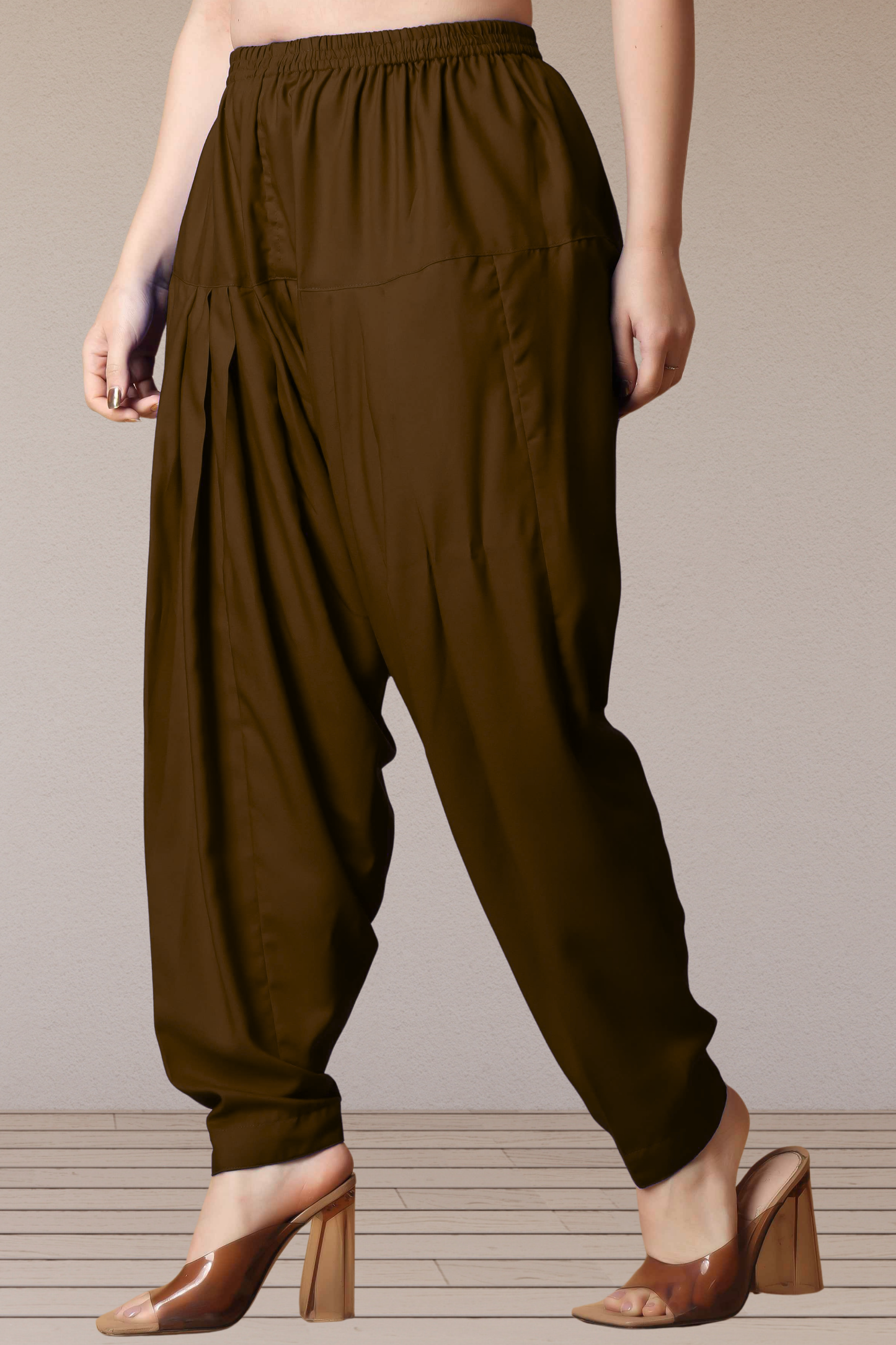 Coffee Straight Rayon Salwar Pants