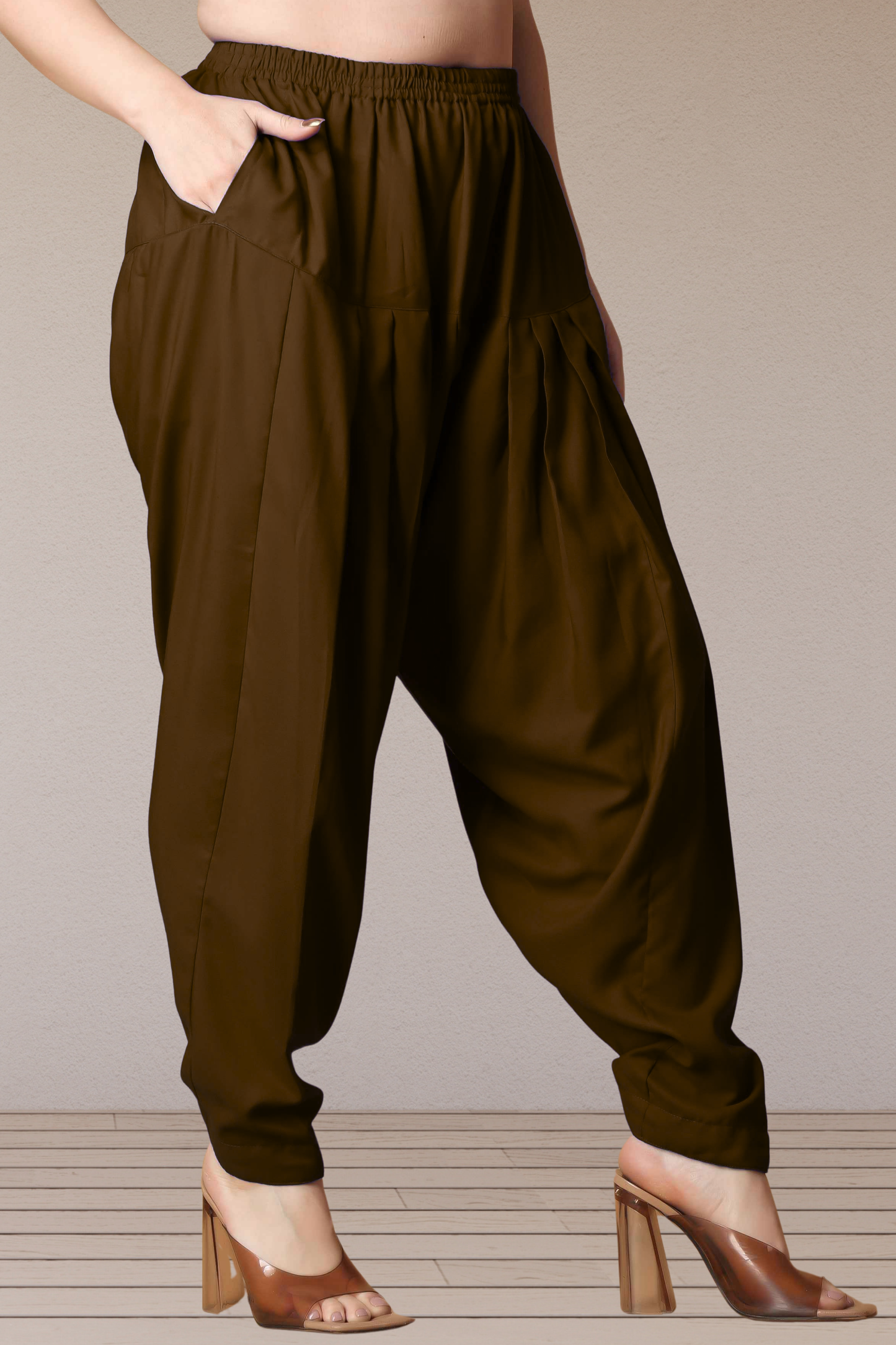 Coffee Straight Rayon Salwar Pants