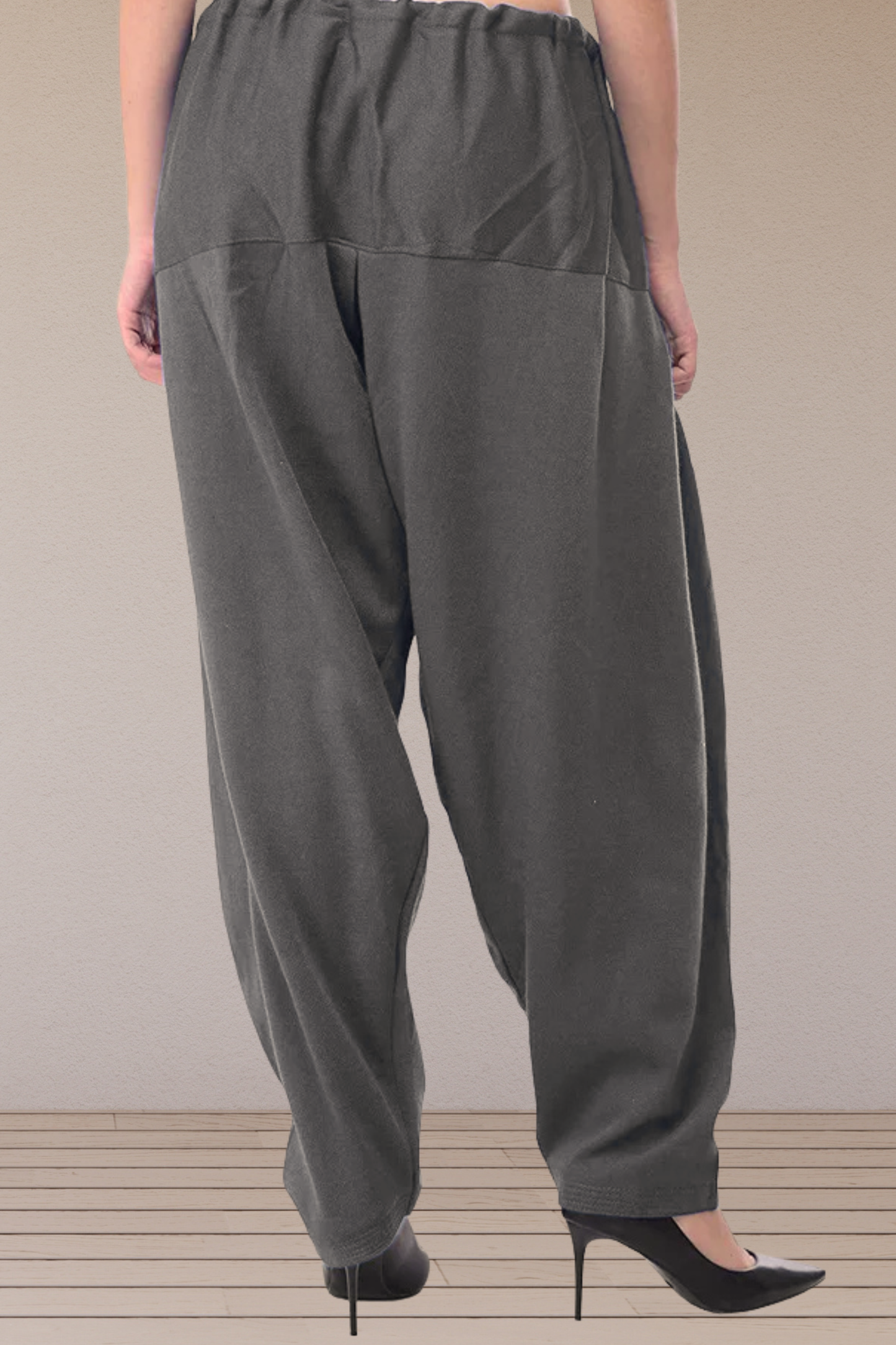 Dark Grey Woollen Cashmilon Salwar