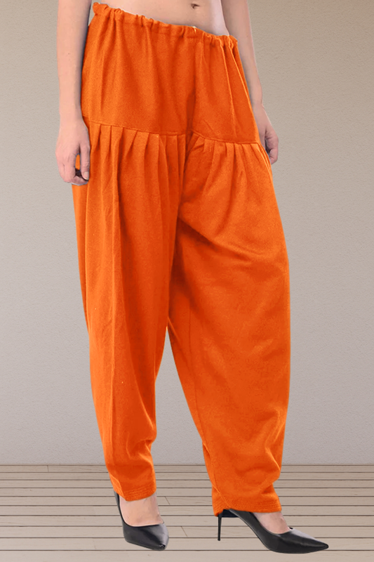 Orange Woollen Cashmilon Salwar