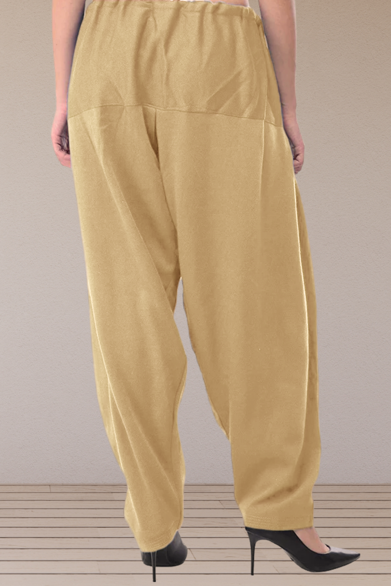 Beige Woollen Cashmilon Salwar