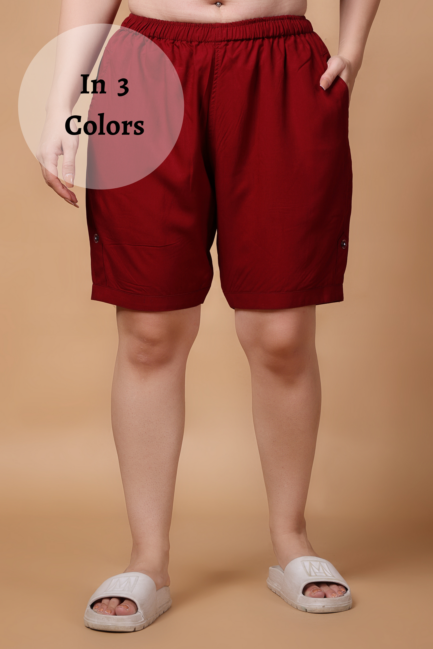 Buy Plus Size ​Premium Rayon Shorts At Apella | Sizes XS to 10 XL | India | Free Delivery | Customized