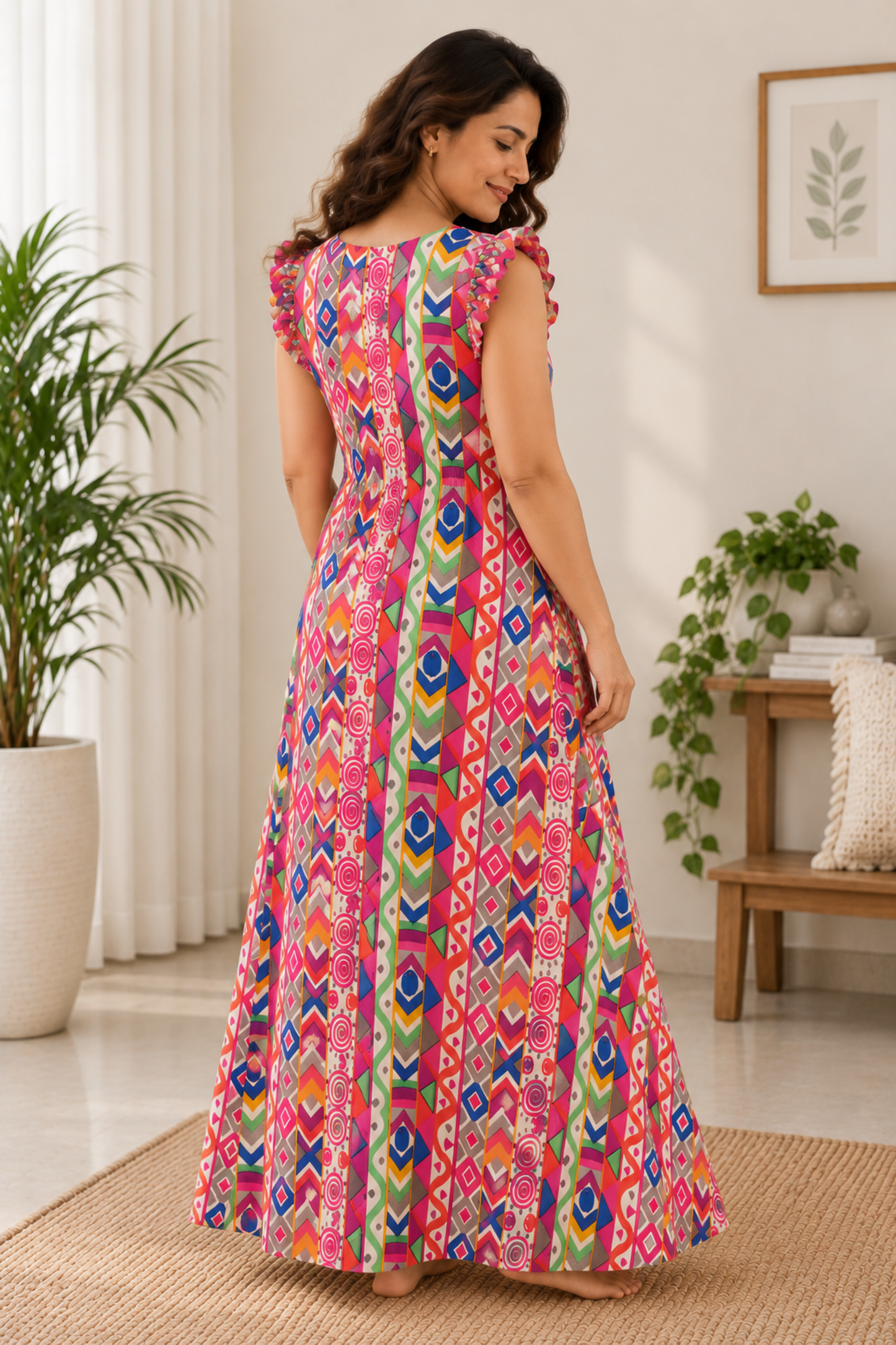 Confetti Crush Rayon Lounge Dress