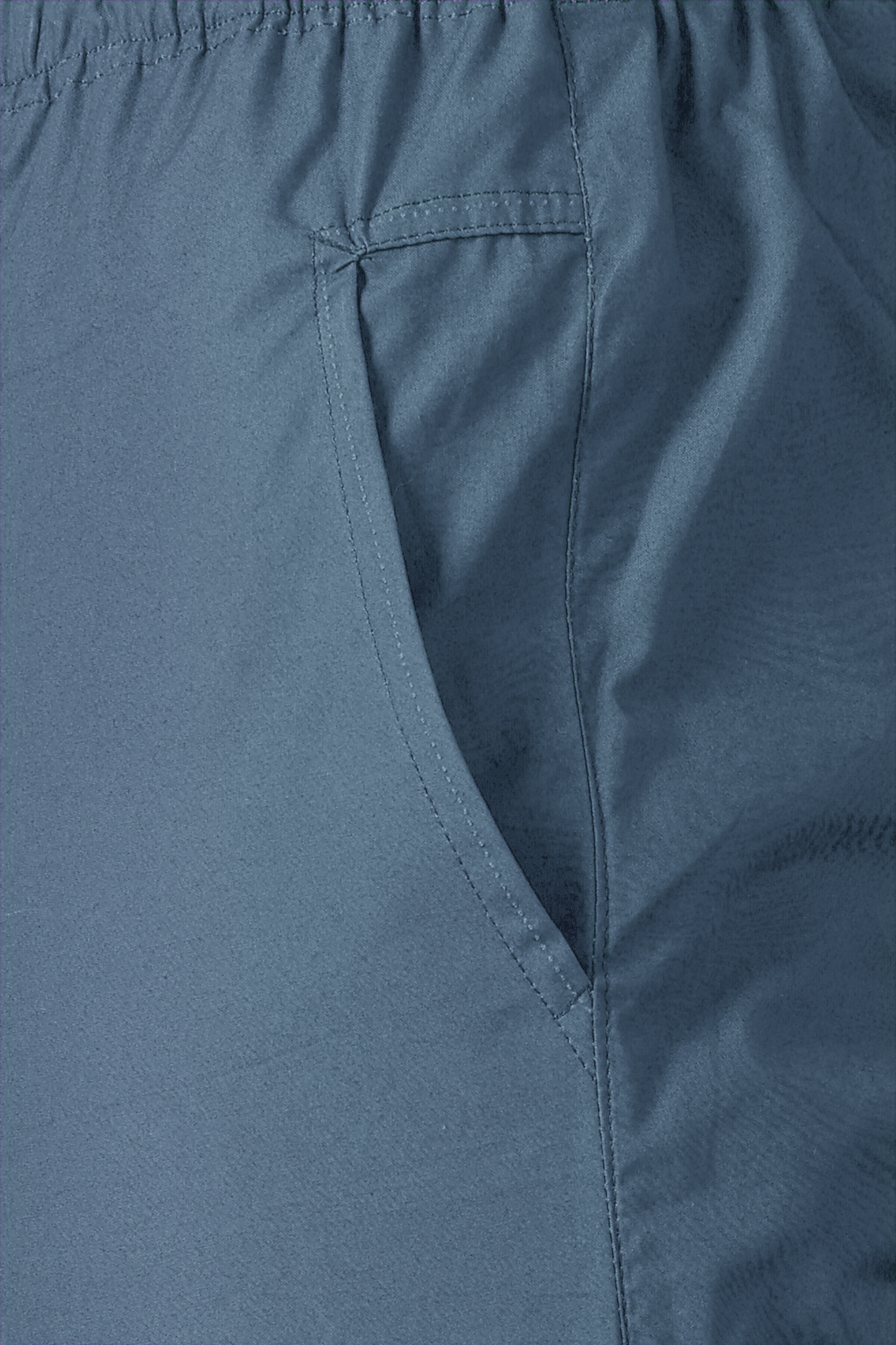 Greyish Blue Cotton Shorts
