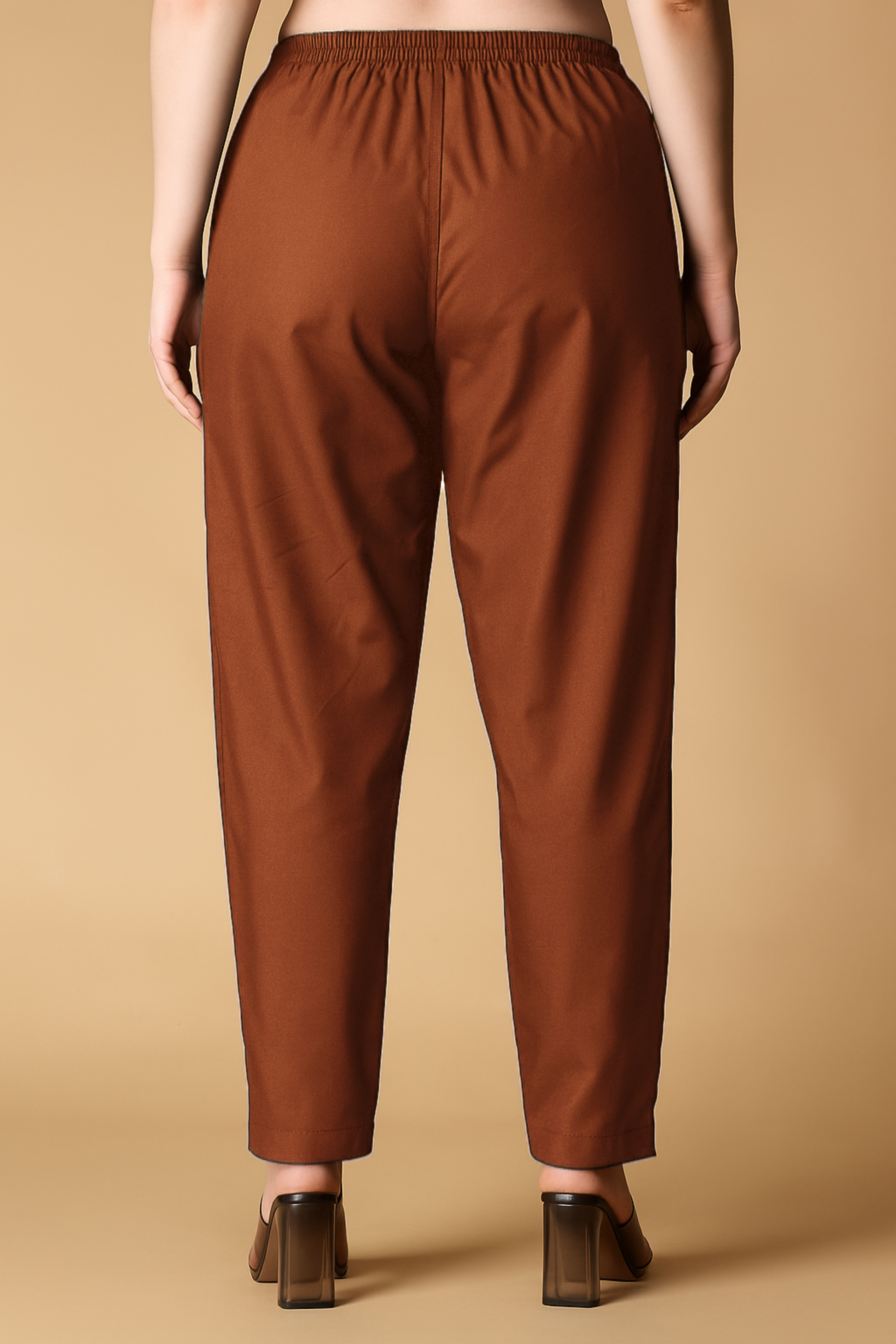 Rust Cotton Kurti Pant