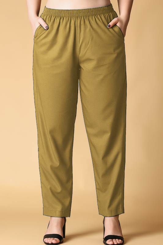 Dark Beige Cotton Kurti Pant