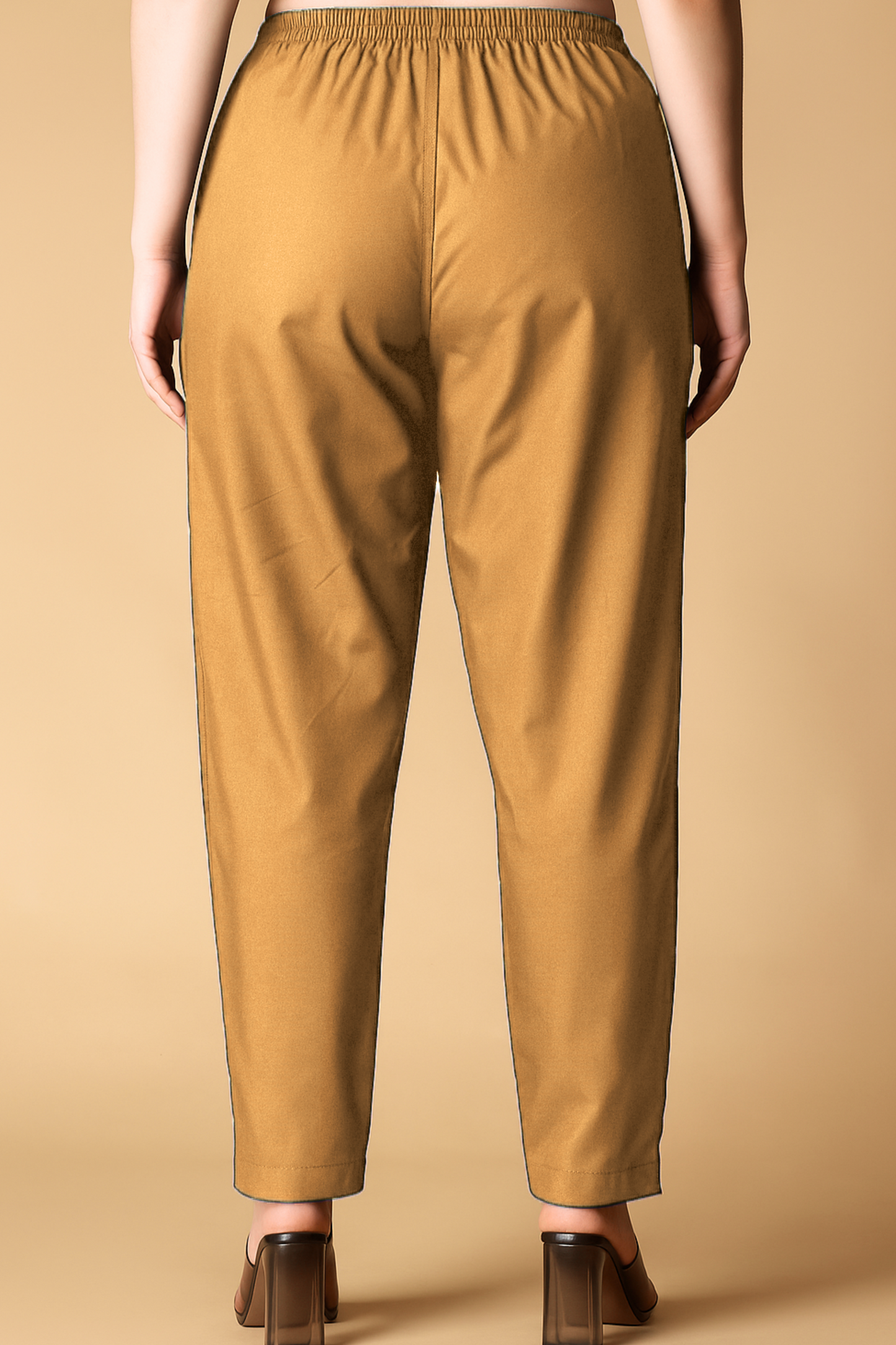 Khaki Cotton Kurti Pant