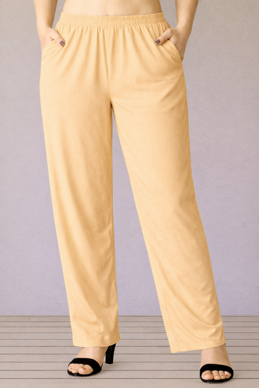 Cream Rayon Kurti Pant