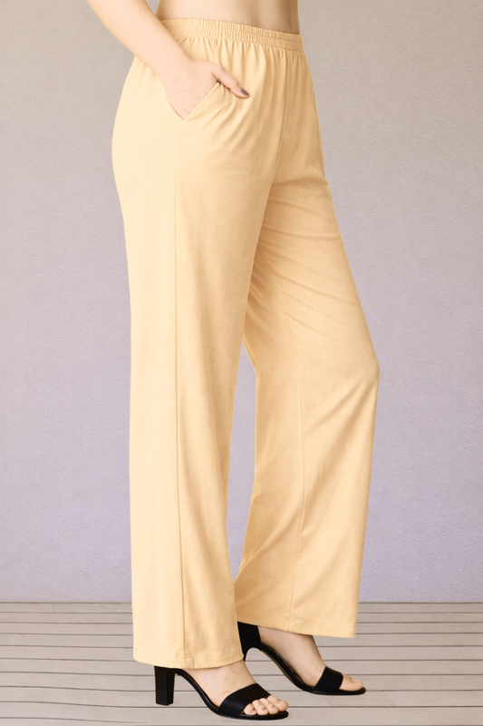 Cream Rayon Kurti Pant