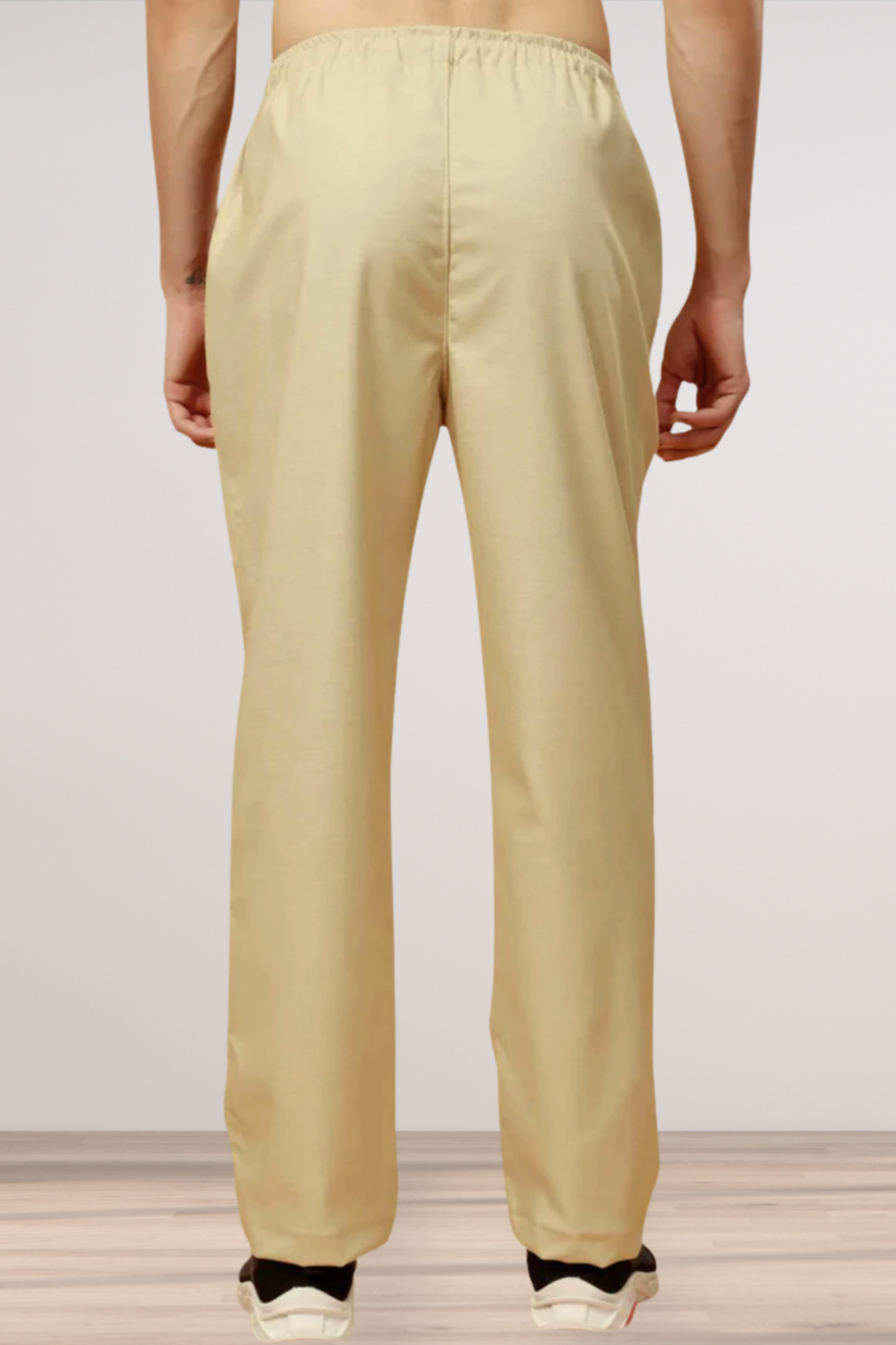 Cream Stretch Cargo Pants