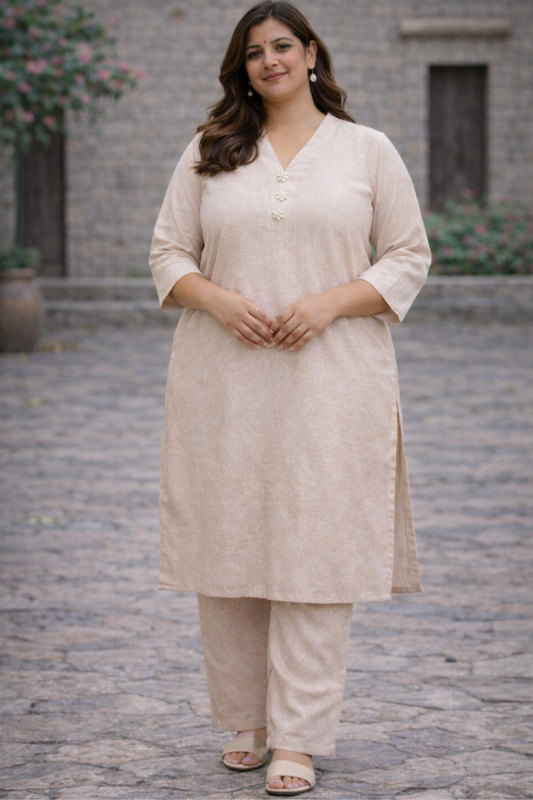 Creamy Rose Co-ord Suit Set