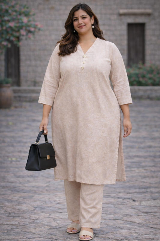 Creamy Rose Co-ord Suit Set
