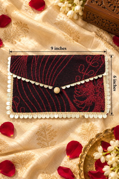 Crimson Legacy Handcrafted Shagun Envelope