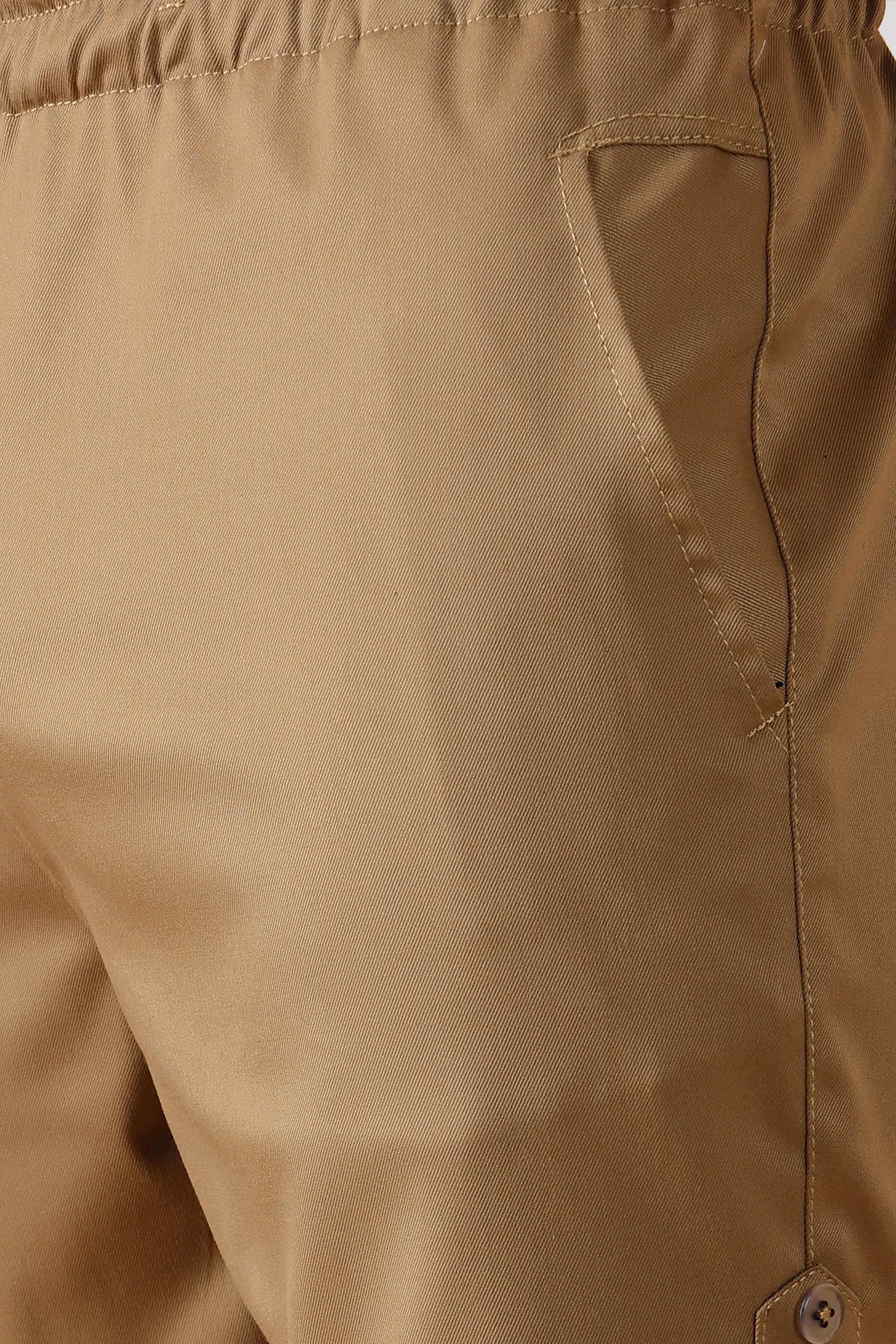 Buy Plus Size ​Dark Beige Cotton Lycra Shorts | Apella - The XS to