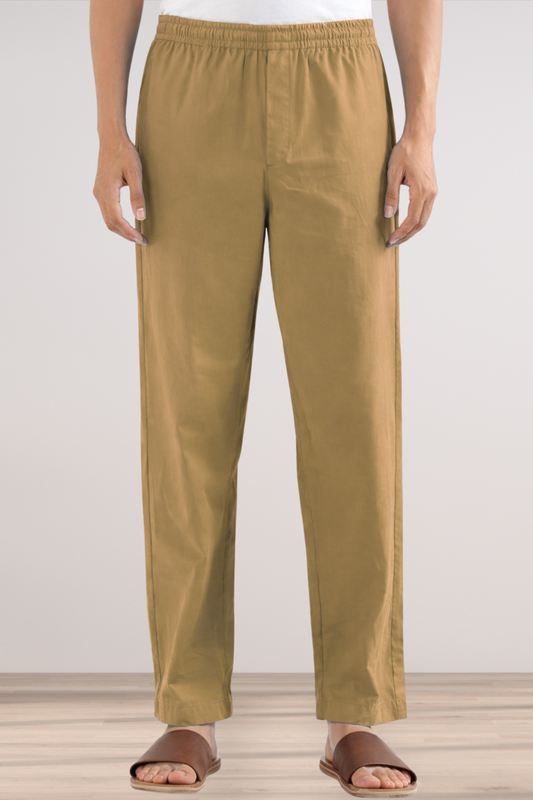 Dark Beige Cotton Pant Pajama