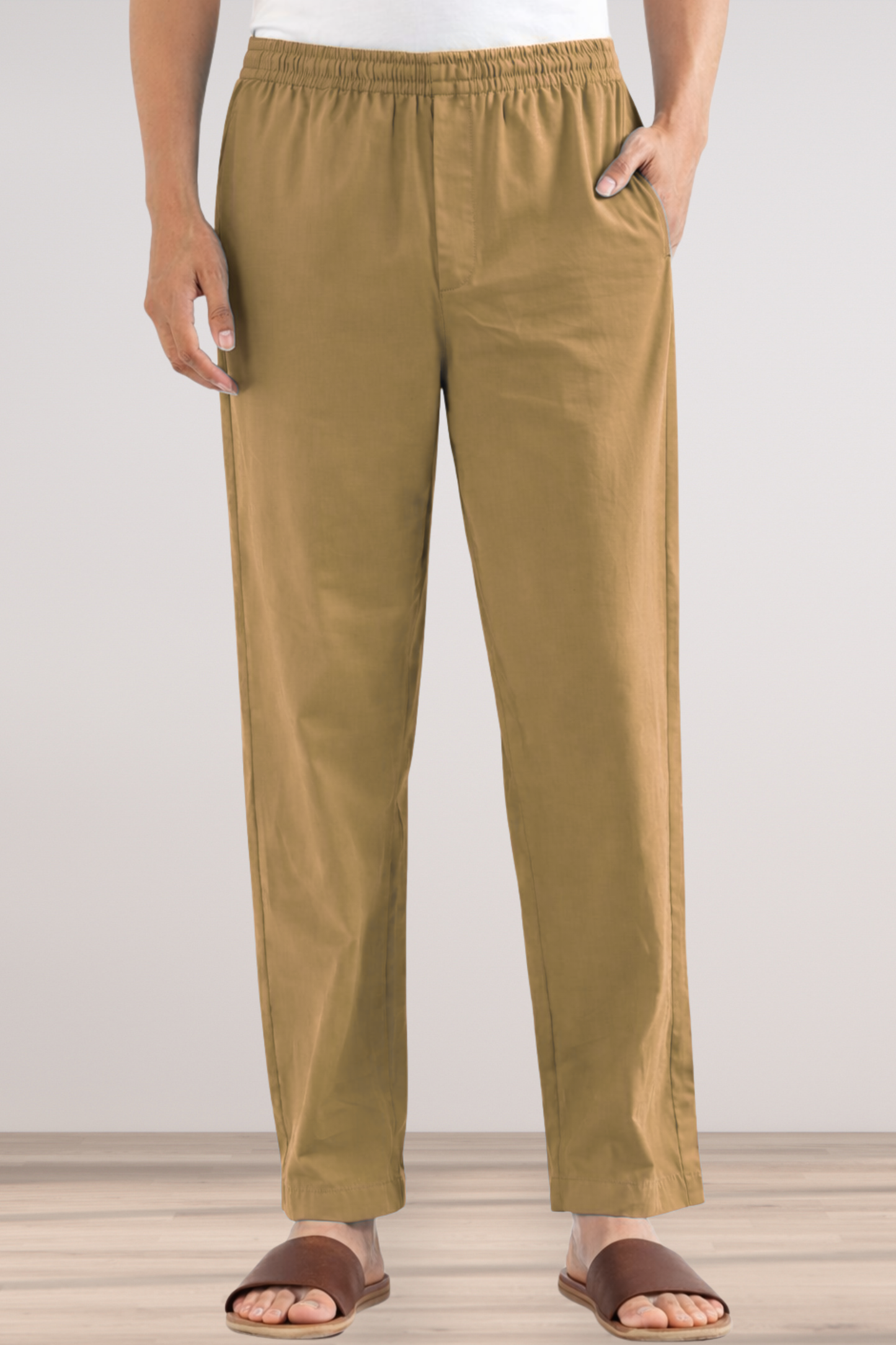 Dark Beige Cotton Pant Pajama