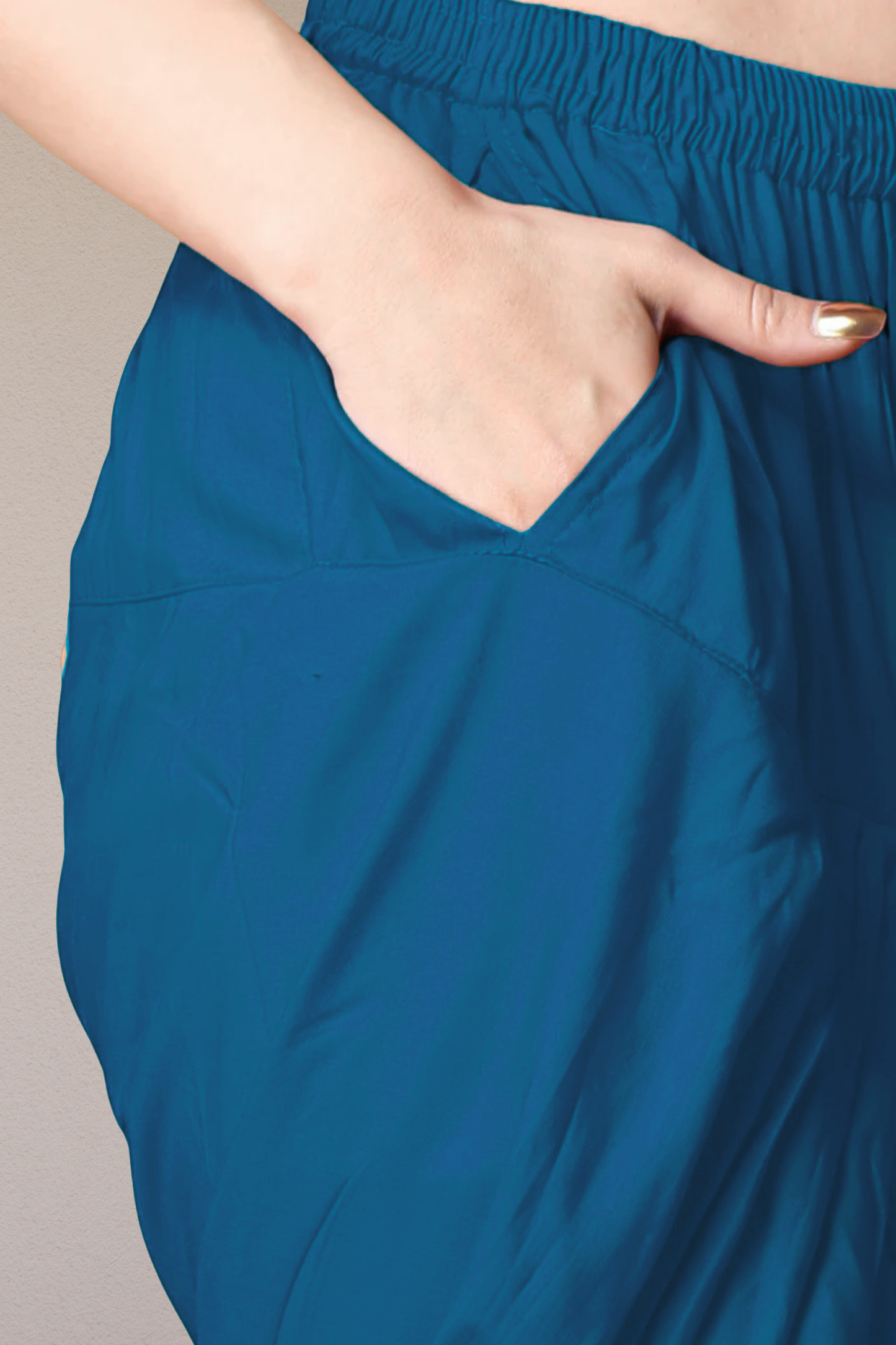 Teal Rayon Patiala Salwar