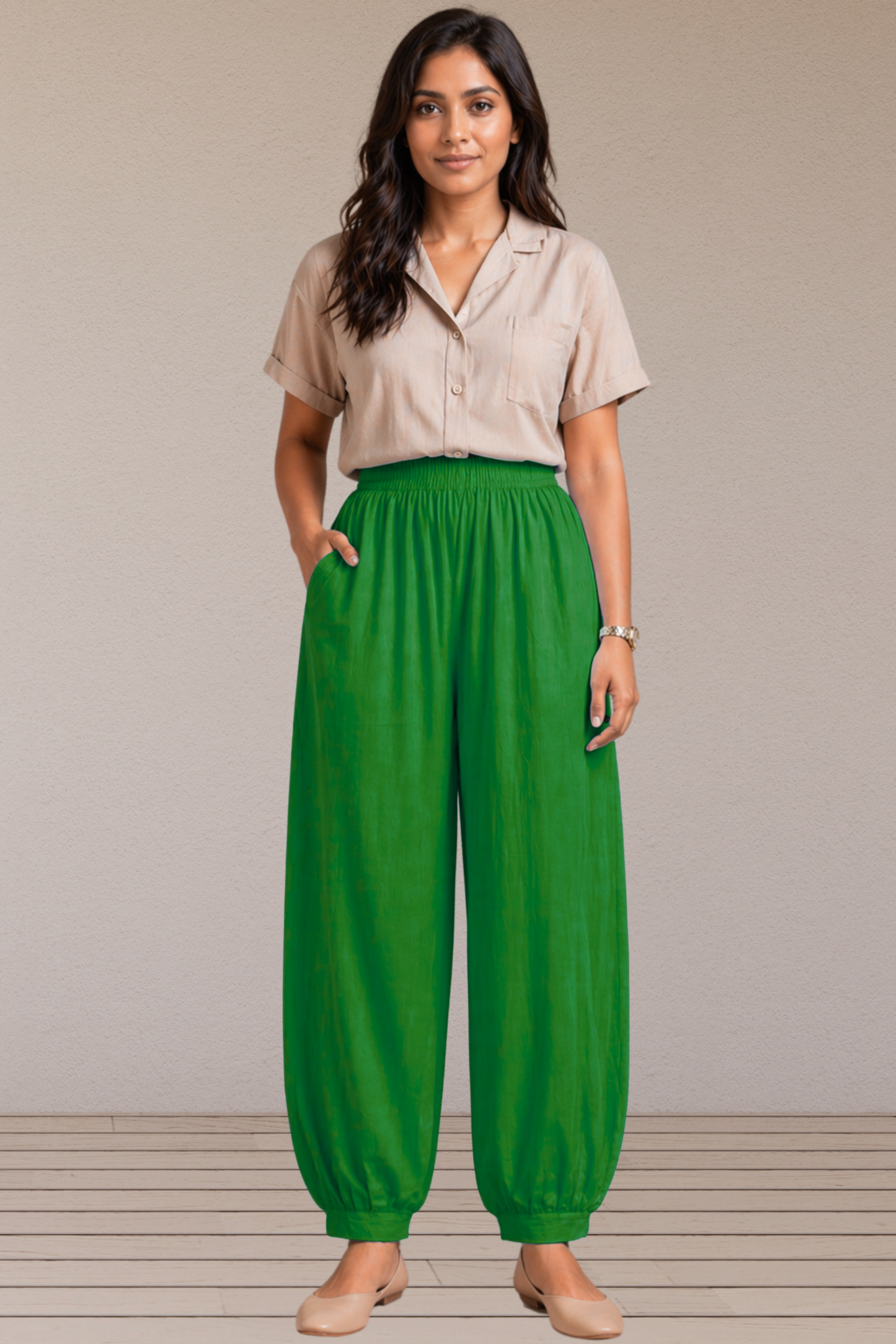 Light Green Cotton Afghani Pants