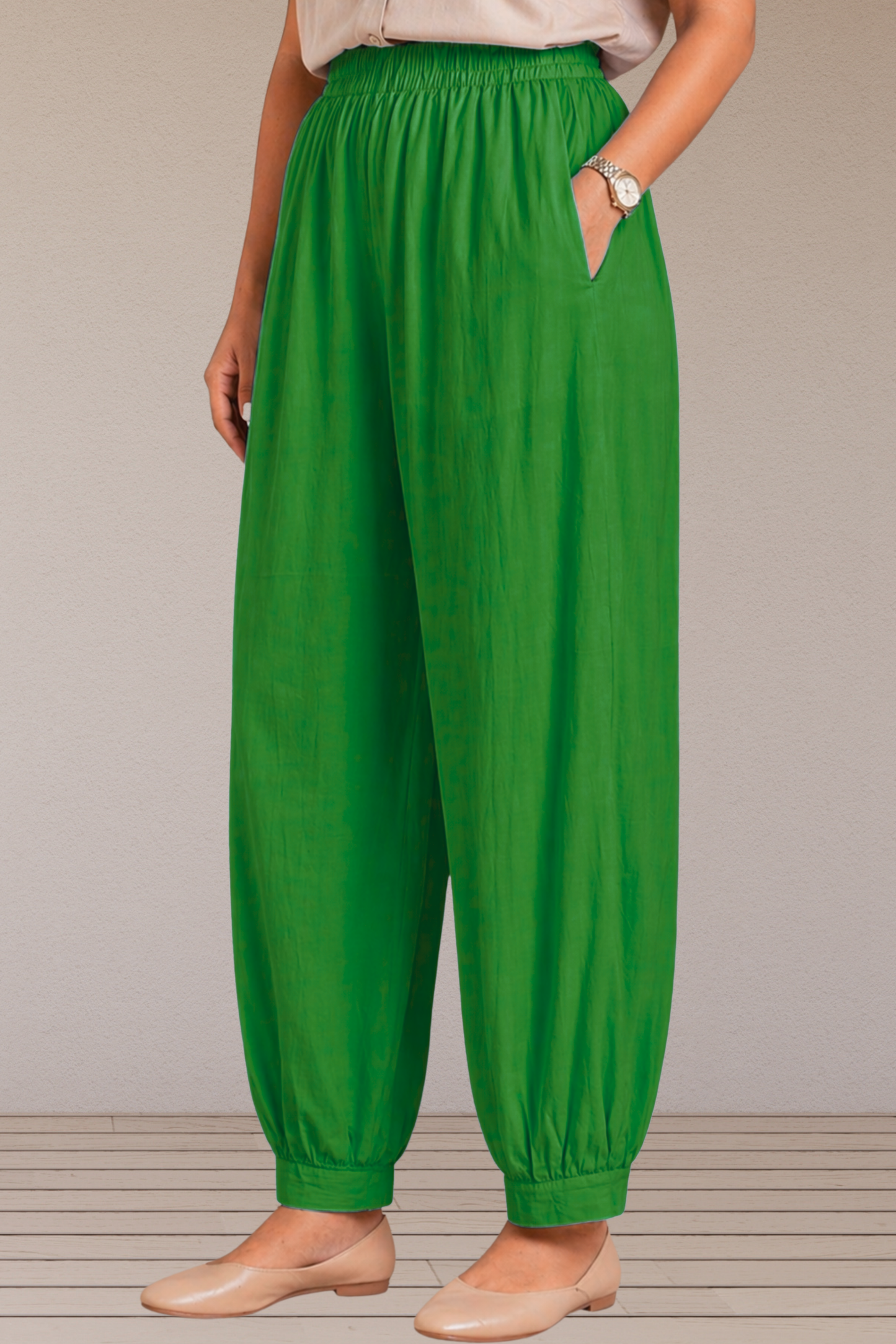 Light Green Cotton Afghani Pants